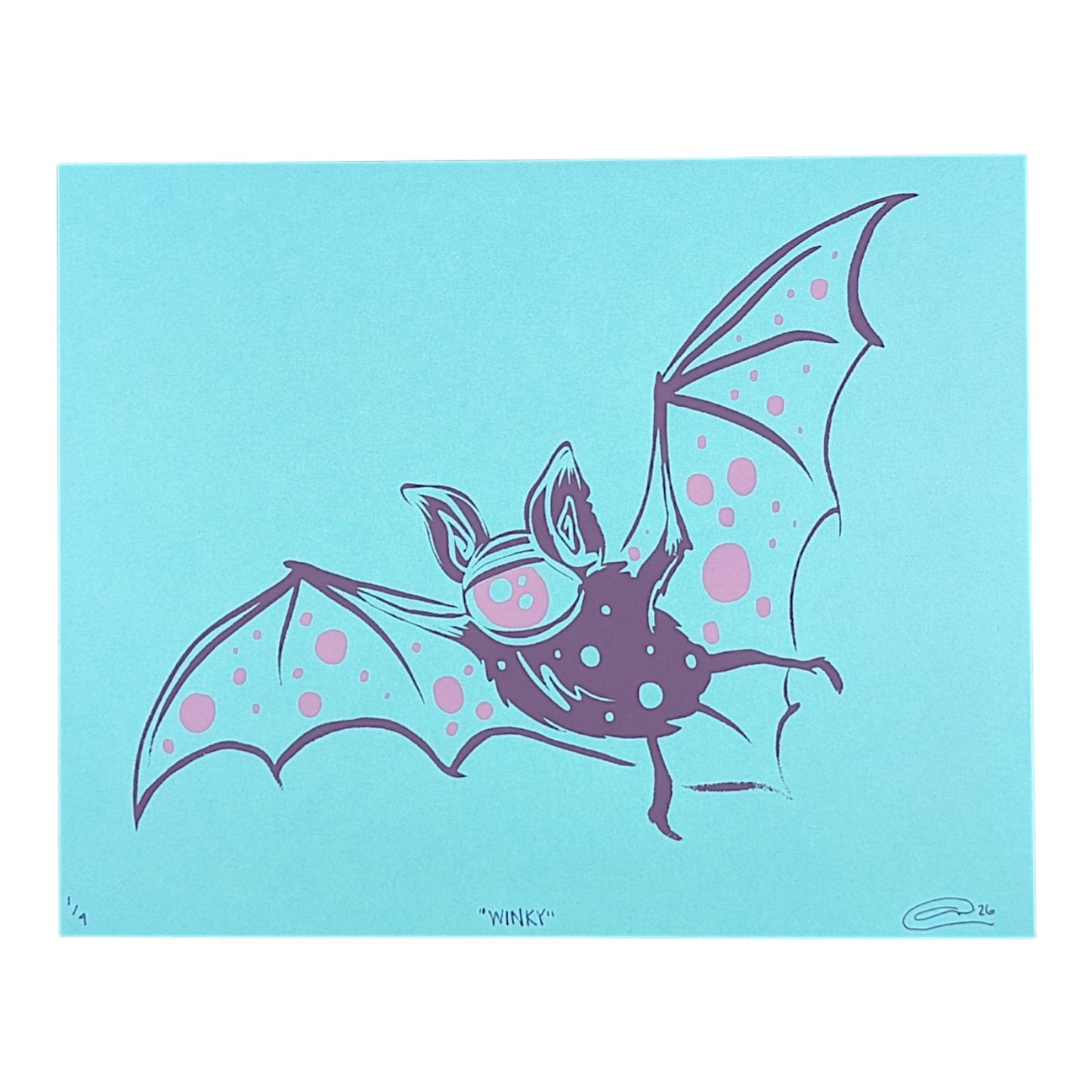Chandler Condon "Winky (Turquoise)" Print