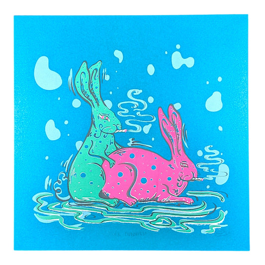 Chandler Condon "Fuck Bunnies (Blue Shimmer)" Print
