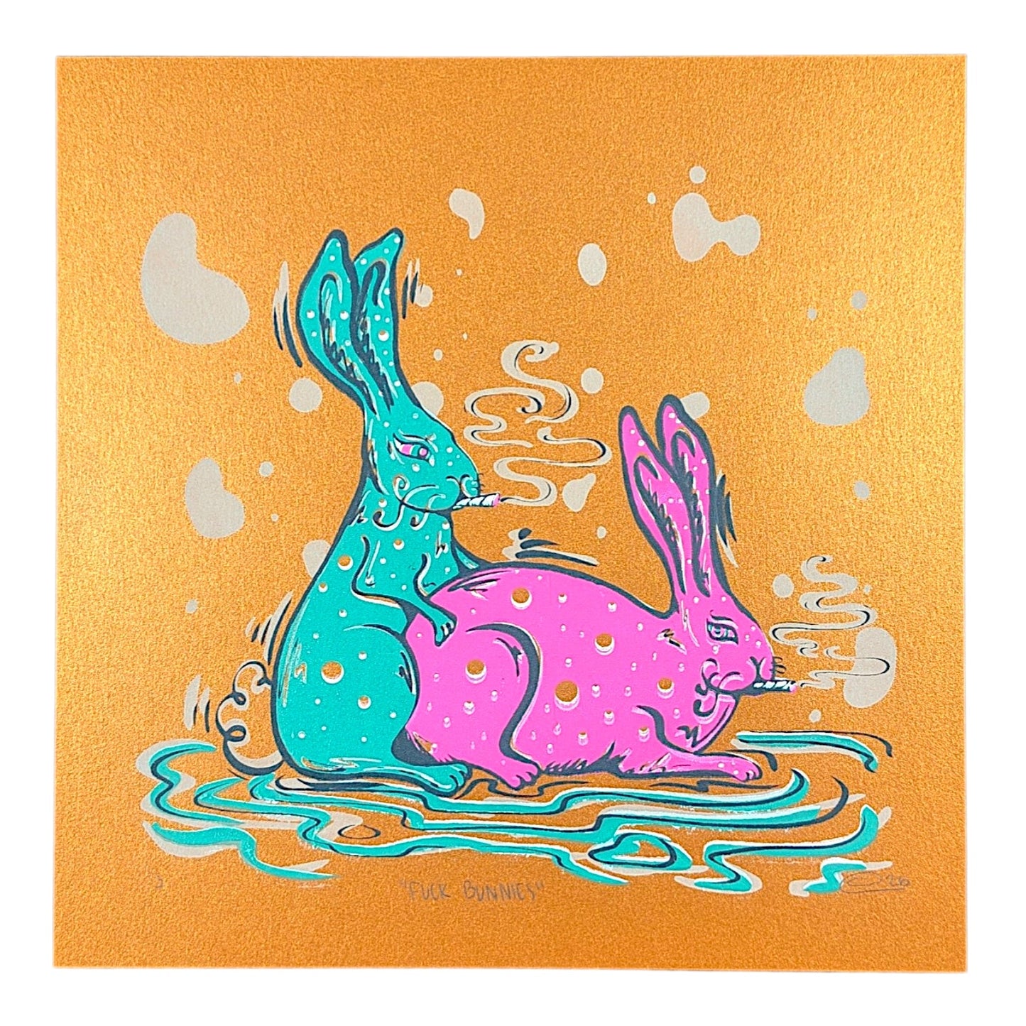 Chandler Condon "Fuck Bunnies (Copper Shimmer)" Print