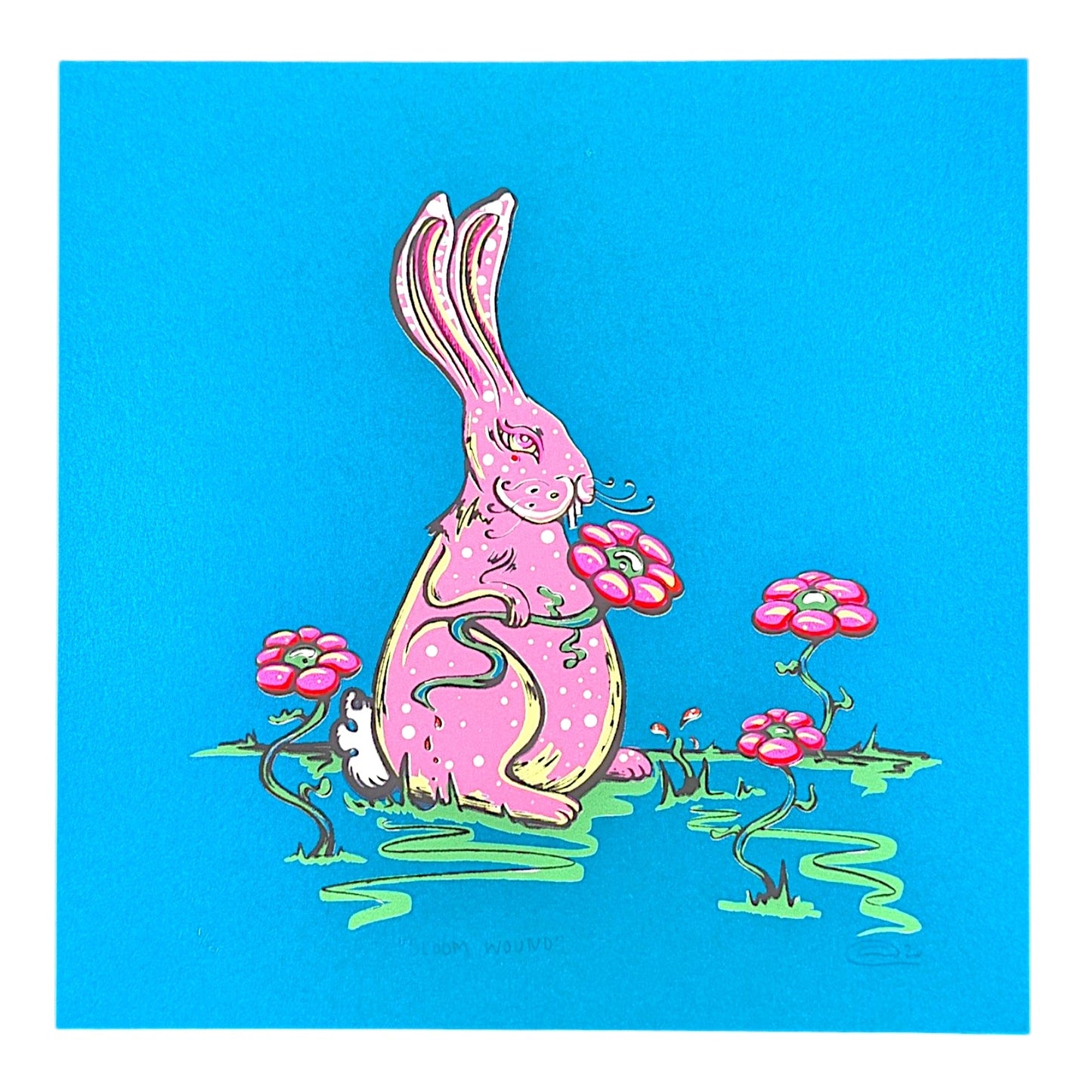 Chandler Condon "Bloom Wound (Blue Shimmer)" Print