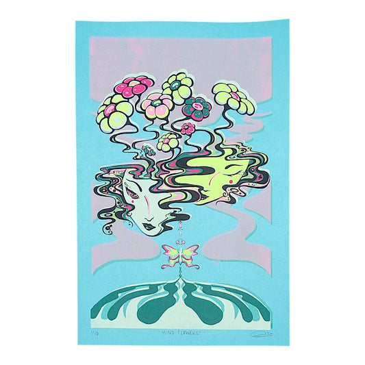 Chandler Condon "Mind Flowers (Turquoise)" Print