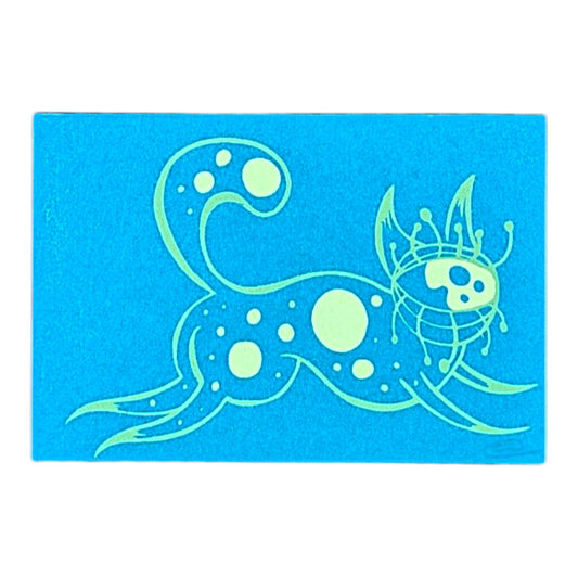 Chandler Condon "Cyclops Kitty (Blue Shimmer)" Micro Print