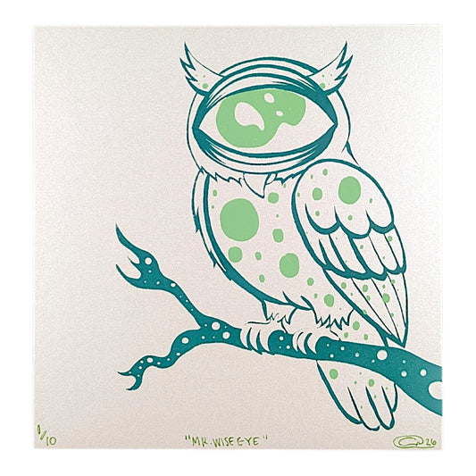 Chandler Condon "Mr. Wise Eye (White Shimmer)" Print